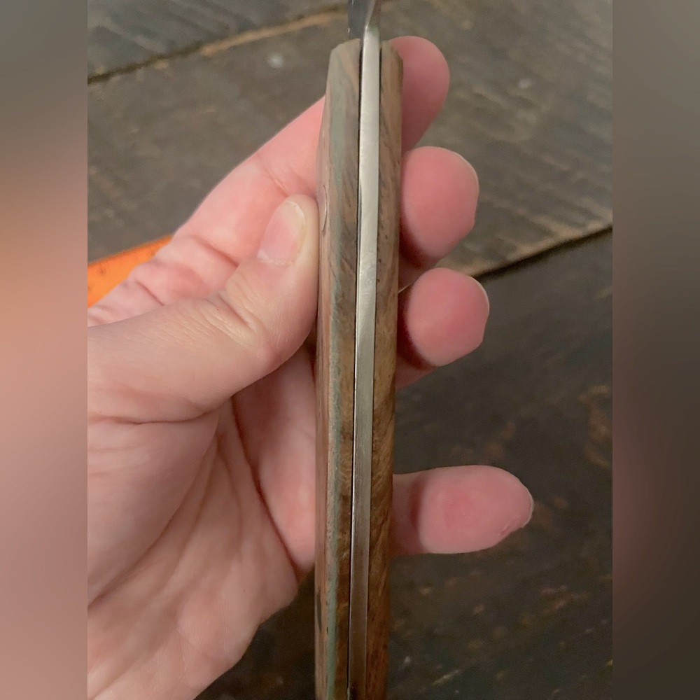 Vintage AS Stainless Steel Japan MidCentury Modern Knife W Real Wood Handle - Picture 4 of 9